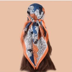 2 Pcs Women Floral Printing Head Scarves