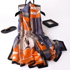 Chain and Belt Print Square Scarf Set 3 Pcs