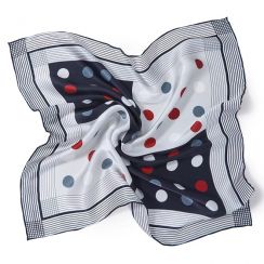 Big Polka Dot Ultra Fine Silk Square Scarf 2 Pcs Set