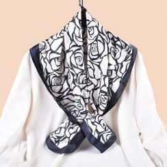 40 Pcs Spring Retro Rose Versatile Decorative Silk Scarf