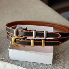 2 Pcs Luxury Vintage Metal Accent Belt Set for Women