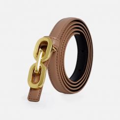 2 Pcs Premium Cowhide Dress Belt Set for Women