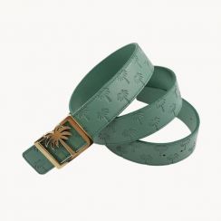 2 Pcs Embossed Genuine Leather Waist Belt Set for Women