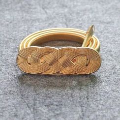 Gold Metal Waist Chain Belt with Buckle for Women