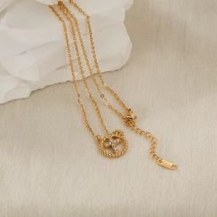 5Pcs Round Hollow Cross Pendant