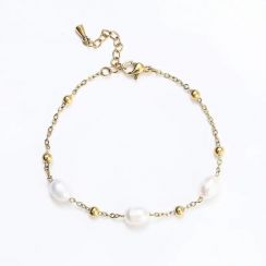 2Pcs Fashion Pearl Beaded Bracelet