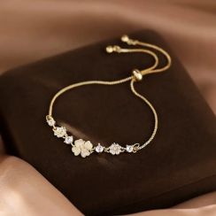 Flower Opal Bracelet for Women 925 Sterling Silver with Premium Zircon Accents