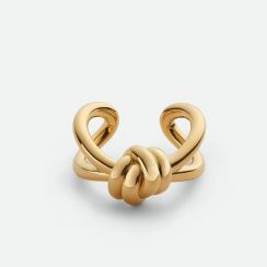 2 Pcs Golden Plated Stainless Steel Knot Ring