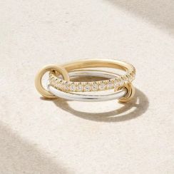 18K Gold Plated 925 Sterling Silver Stackable Zircon Ring Set