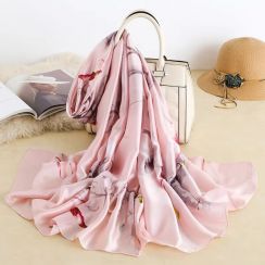 2 Pcs Spring Magnolia Printed Pattern Long Scarf